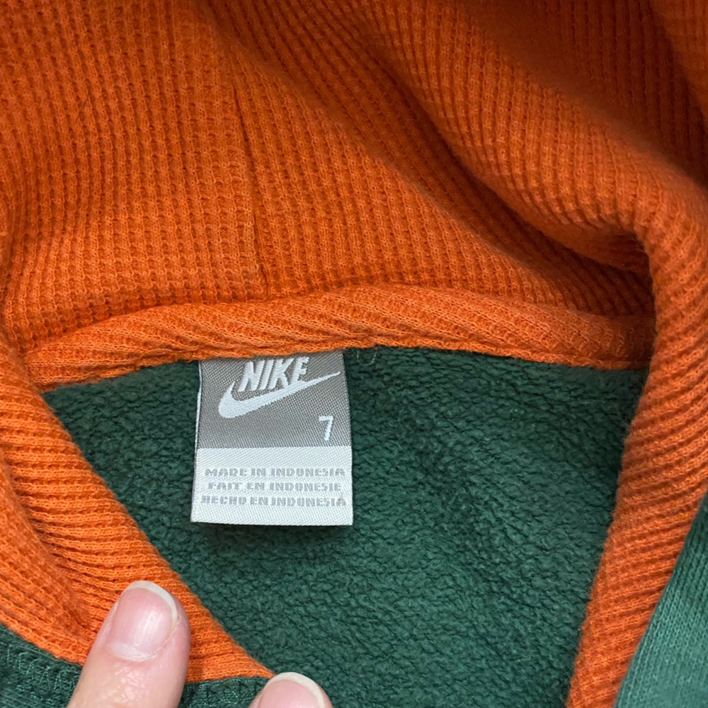 Nike Green and Orange Hoodie - Picture 10 of 11